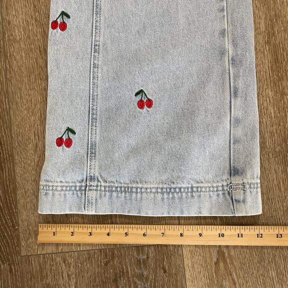 Embroidered Light Blue Boyfriend Jeans - Picture 5 of 14